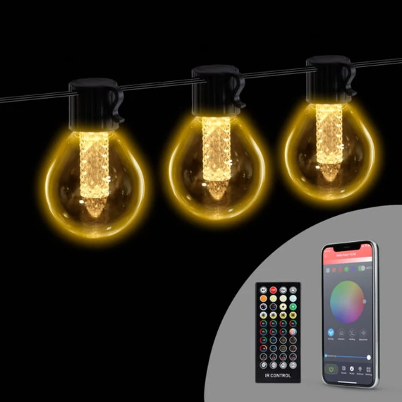 mart LED fényfüzér - Wi-Fi vezérléssel (9m/120 LED) meleg fehér